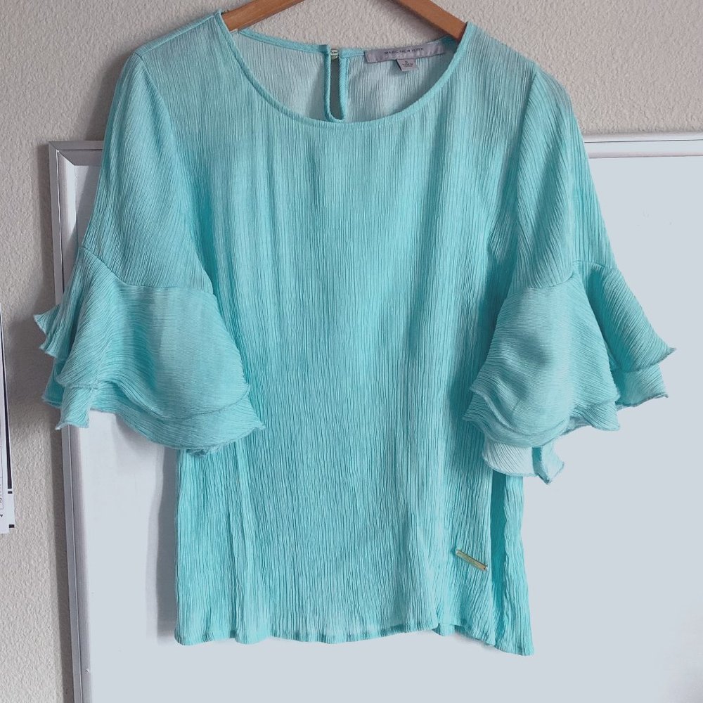 Ruffled sleeve blouse